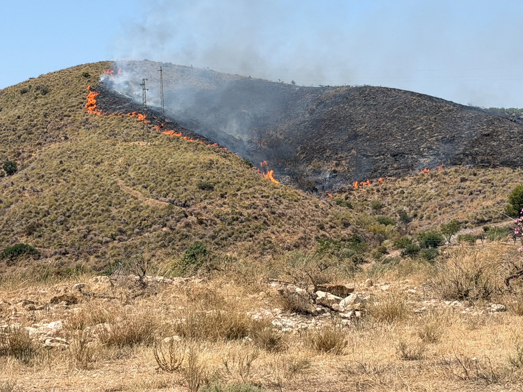 Controlado el incendio forestal de Antas que ha afectado a unas 7 hectáreas de terreno