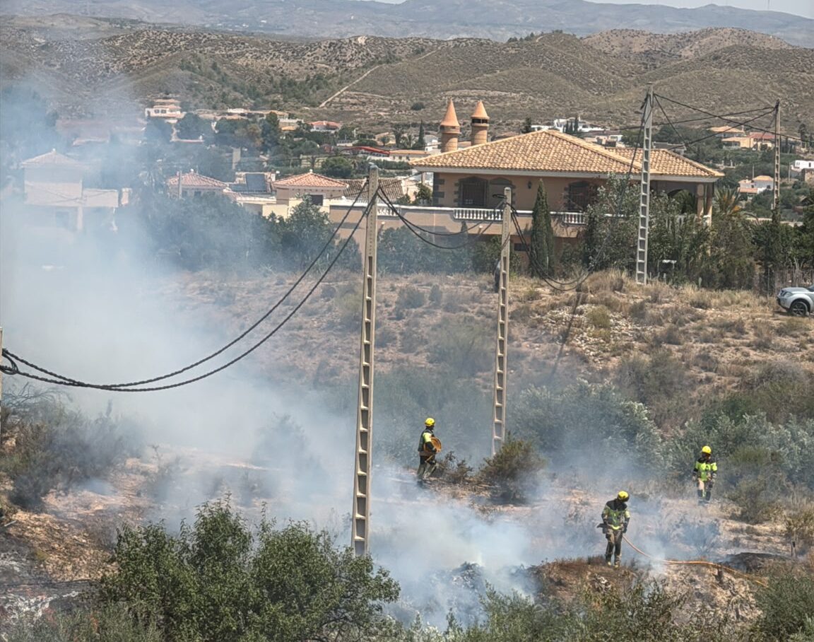 Controlado un incendio en el paraje El Palacés de Zurgena tras movilizar un helicóptero y varios grupos del Infoca